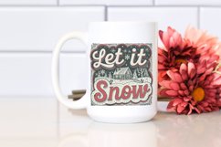 Retro Let It Snow Christmas Png Product Image 2