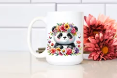 Vibrant Panda with Flower Crown PNG Product Image 2