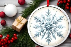 Round Christmas Ornament Sublimation|Clipart Product Image 2