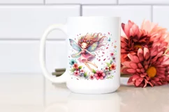Colorful Tumbling Fairy with Flower Petals | Sublimation Product Image 2