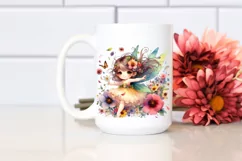 Colorful Tumbling Fairy with Flower Petals | Sublimation Product Image 2