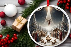 Round Christmas Ornament Sublimation|Clipart Product Image 2