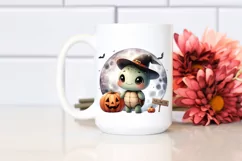 Cute Baby Turtle on Moon, Digital Painting Product Image 2