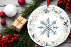 Round Christmas Ornament Sublimation|Clipart Product Image 2