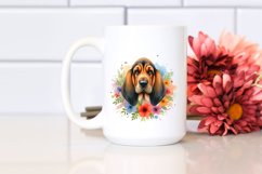 Colorful Cute Bloodhound | Sublimation Clipart Product Image 2