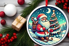 Round Christmas Ornament Sublimation|Clipart Product Image 2
