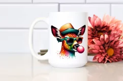 Fun Deer Portrait | Watercolor | Clipart Product Image 2