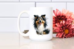 Cute Crazy Collie | Watercolor Funny Product Image 2