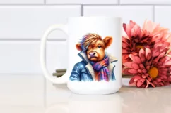 Modest Posing Baby Highlandcow PNG Product Image 2