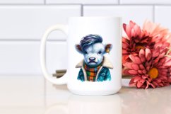 Modest Posing Baby Highlandcow PNG Product Image 2