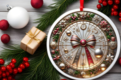 Round Christmass Ornament PNG Product Image 2