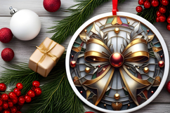 Round Christmass Ornament PNG Product Image 2