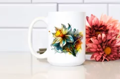 Abstract Shiny -like Narcissus | Sublimation Clipart Product Image 2