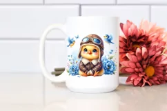Colorful Aviator Suit Baby Macaw | Sublimation | Clipart Product Image 2