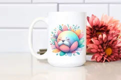 Sleeping Baby Hummingbird in Pastel | Sublimation | Clipart Product Image 2