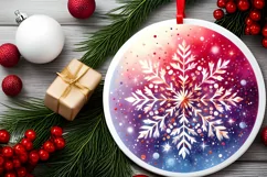 Round Christmas Ornament Sublimation|Clipart Product Image 2