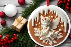 3D Marzipan Christmas Fairy Sticker Sublimation PNG Product Image 2