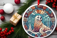 Round Christmas Ornament Sublimation|Clipart Product Image 2