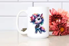 Cute Baby Unicorn Posing PNG Product Image 2