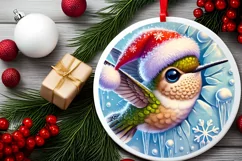 Round Christmas Ornament Sublimation|Clipart Product Image 2