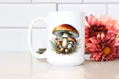 mushroom watercolor splash PNG Product Image 2