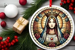 Round Christmas Ornament Sublimation|Clipart Product Image 1