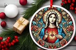 Round Christmas Ornament Sublimation|Clipart Product Image 1
