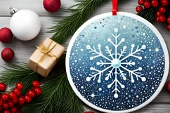 Round Christmas Ornament Sublimation|Clipart Product Image 2
