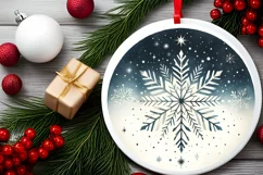 Round Christmas Ornament Sublimation|Clipart Product Image 2