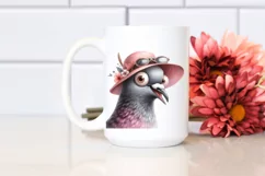 Funny Dove with Hat Clipart PNG Product Image 2