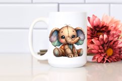 Colorful Vibrant Brownish Plush Elephant | Sublimation | Product Image 2