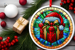 Round Christmass Ornament PNG Product Image 2