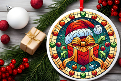 Round Christmass Ornament PNG Product Image 2