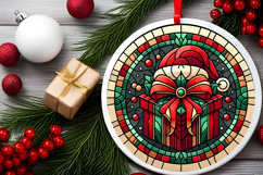 Round Christmass Ornament PNG Product Image 2