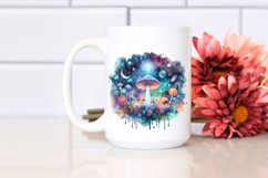 colorful Watercolor Celestial Mushroom | Sublimation | Product Image 2