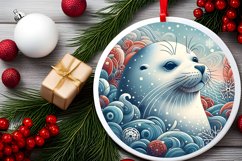 Round Christmas Ornament Sublimation|Clipart Product Image 2
