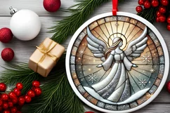 Round Christmas Ornament Sublimation|Clipart Product Image 1