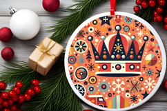 Round Christmass Ornament PNG Product Image 2