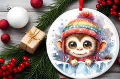 Round Christmas Ornament Sublimation|Clipart Product Image 2