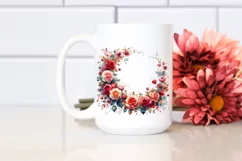 Colorful Red Roses Frame | Watercolor Clipart Product Image 2