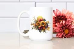Vibrant Bouquet with Sunflower | Sublimation | Clipart Product Image 2