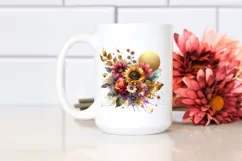 Vibrant Bouquet with Sunflower | Sublimation | Clipart Product Image 2