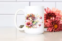 Colorful Fairy Tumbling with Petals Clipart Product Image 2