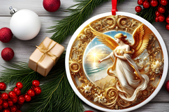 Round Christmass Ornament PNG Product Image 2