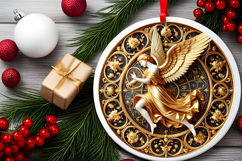 Round Christmass Ornament PNG Product Image 2