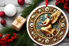 Round Christmass Ornament PNG Product Image 2