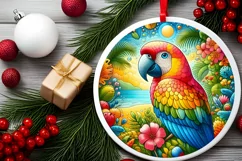 Round Christmas Ornament Sublimation|Clipart Product Image 2