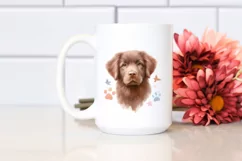Colorful Whimsical Chesapeake Bay Retriever Clipart Product Image 2