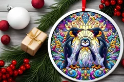 Round Christmas Ornament Sublimation|Clipart Product Image 2
