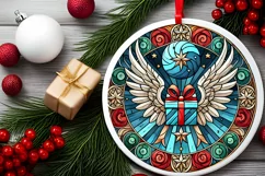 Round Christmas Ornament Sublimation|Clipart Product Image 1